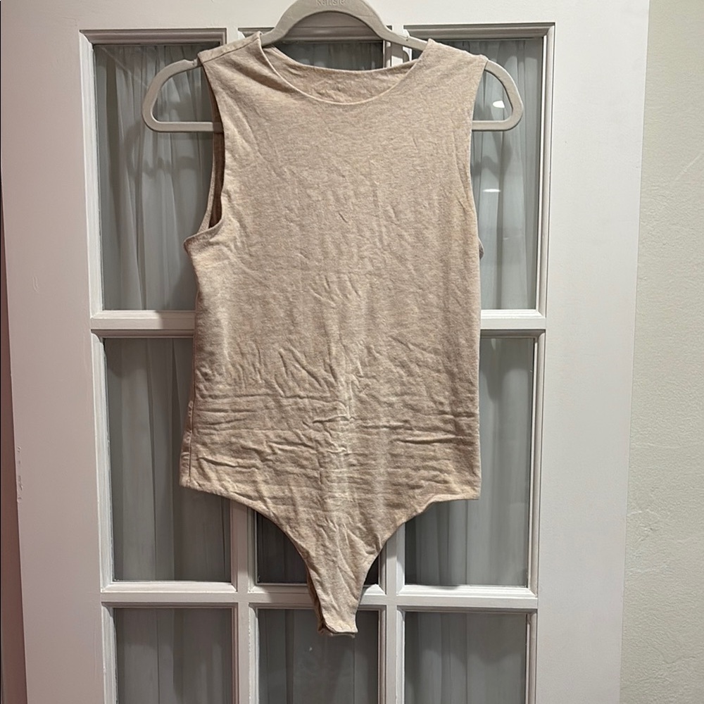 nuuds Cream Sleeveless Bodysuit